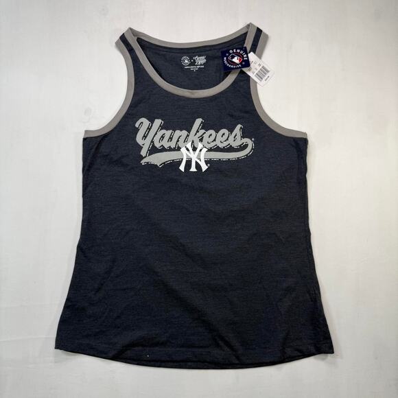Y2K Style Grey and black New York Yankees tank top Sz M - Picture 1 of 4